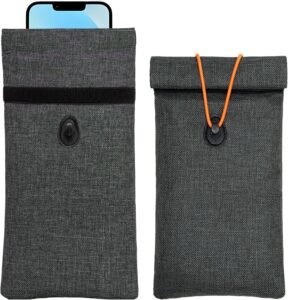 Faraday Bags for Phones 2 Pack Go Dark Bags for Cell Phones, Signal Blocking Case, RFID Blocking Pouch for Privacy Protection