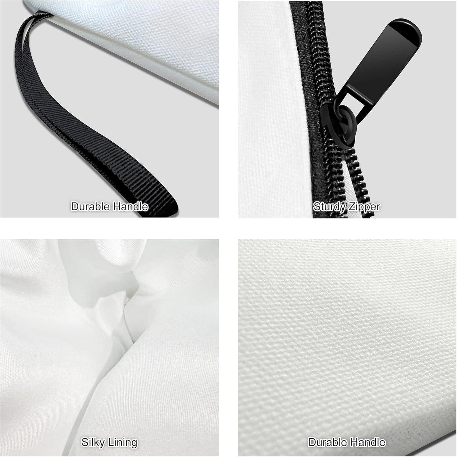 Wholesale A-Z Personalized Makeup Bag for Women, Birthday Gifts for Mom, Best Friend, Bride, Bridesmaid Cosmetic Bag (A, White) Supplier