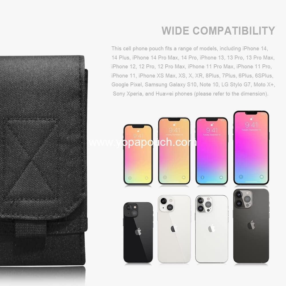 Wholesale Tactical Molle Phone Case Bag Cover Loop Belt Holster Pouch for iPhone 14 Plus/14 Pro Max/14 Pro/13 Pro Max/13 Pro/13/12 Pro Max/11 Pro Max/Xs Max (Black) - Supplier