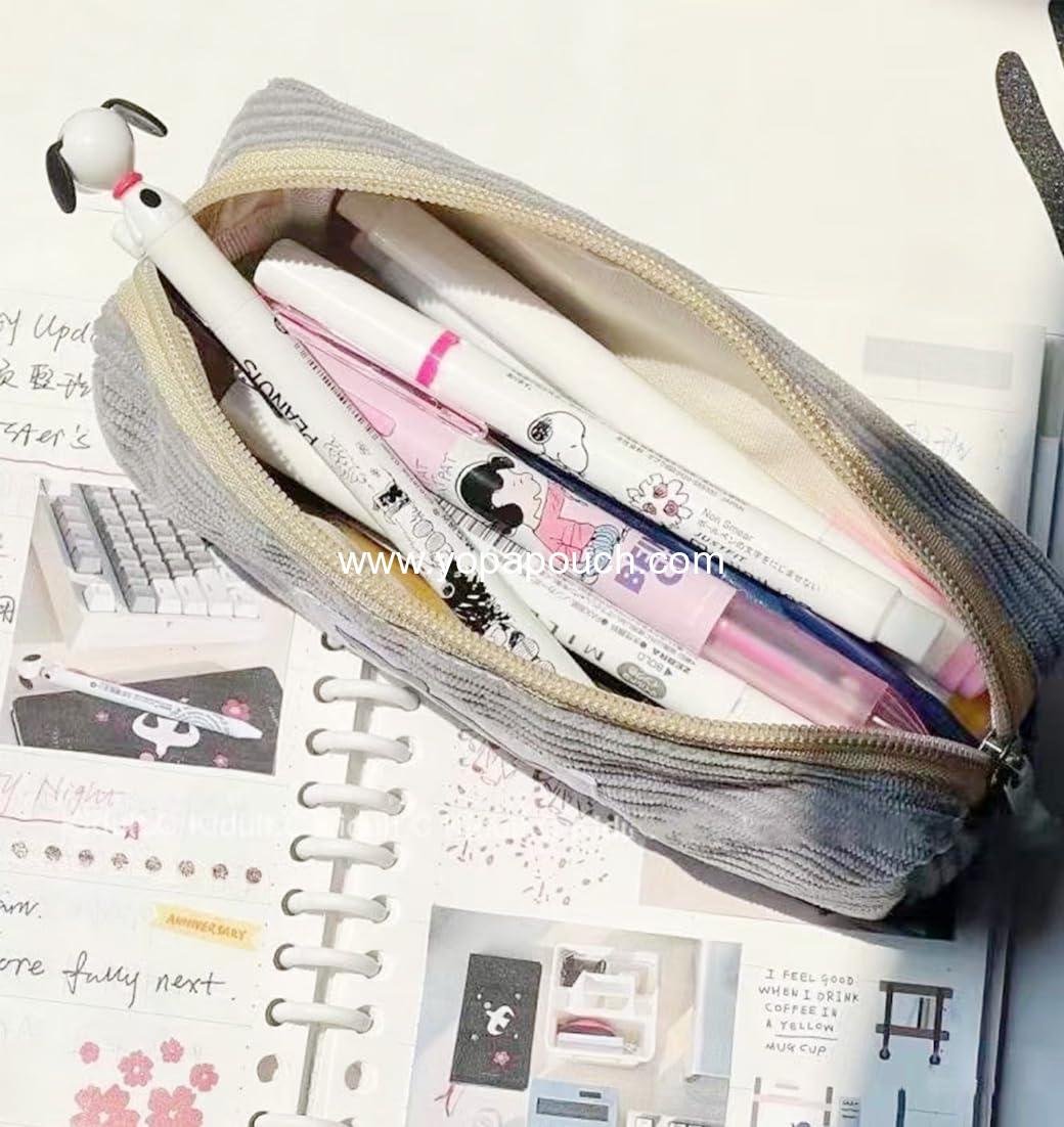 Wholesale Large Capacity Small Pencil Case with Shark Design and Gray Zipper for Office Stationery Organizer (Grey) Supplier