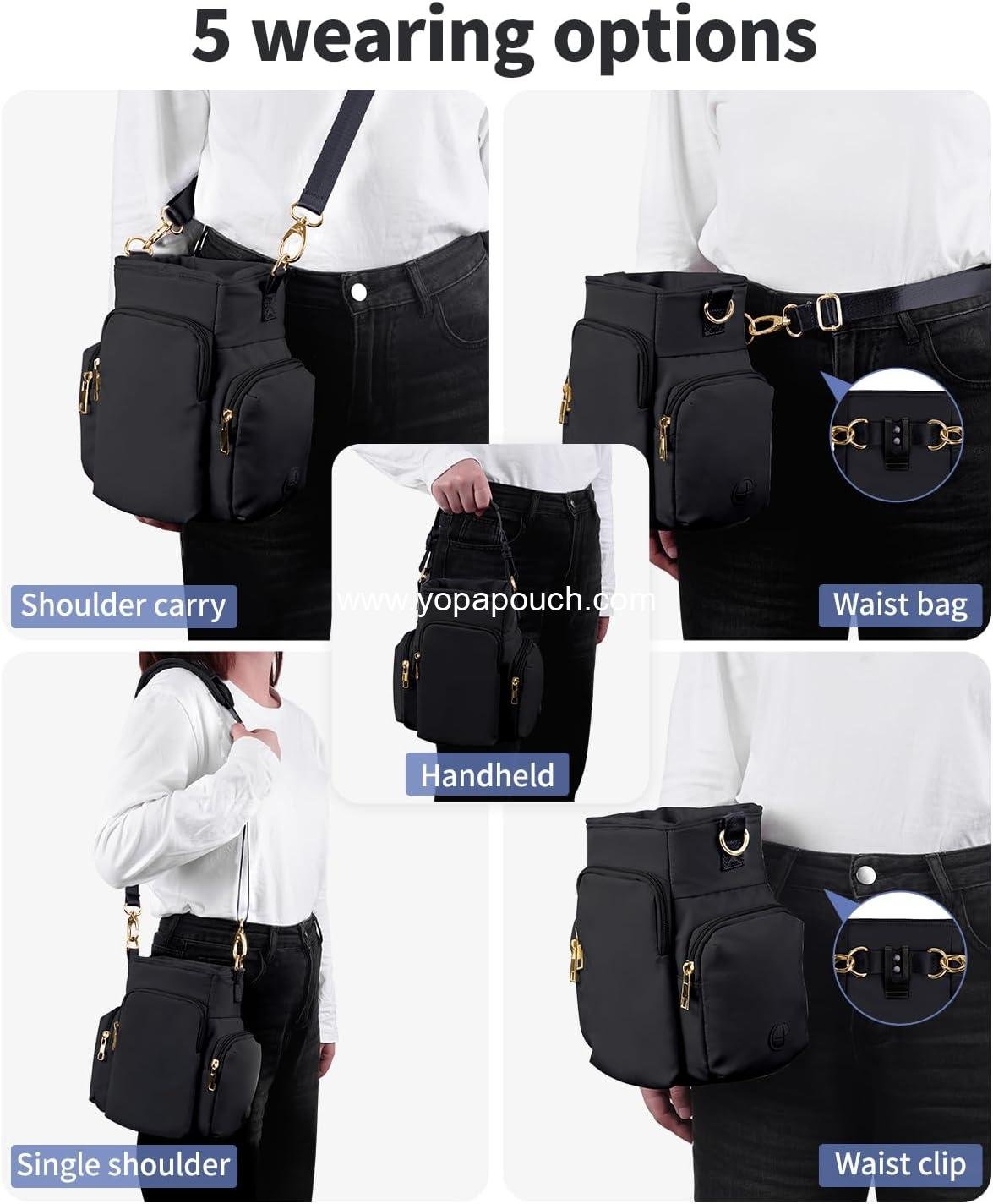 Wholesale Dog Treat Pouch for Walking and Training, Detachable Strap, Large Capacity for 40oz Stanley Cup, Easy-to-Clean PEVA Material, Multiple Pockets, Training Clicker, Gift for Pet Lovers Supplier