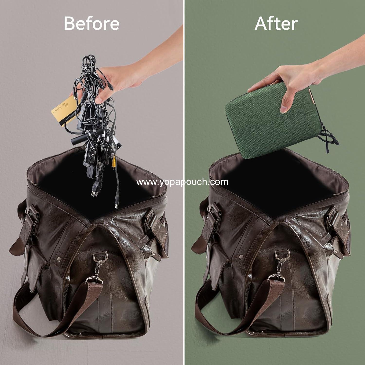 Wholesale Travel Cable Pouch – Small Tech Organizer for Cords, Chargers, Power Bank, Earbuds – Portable, Water & Scratch-Resistant for Office, Business Trip, Commute – Supplier