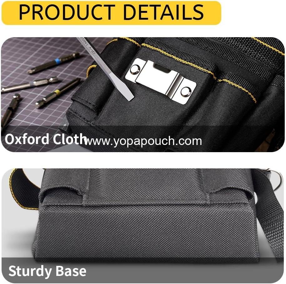 Wholesale Tool Belt Pouch with 18 Pockets and Adjustable Nylon Belt for Electrician Tools - Black, Supplier