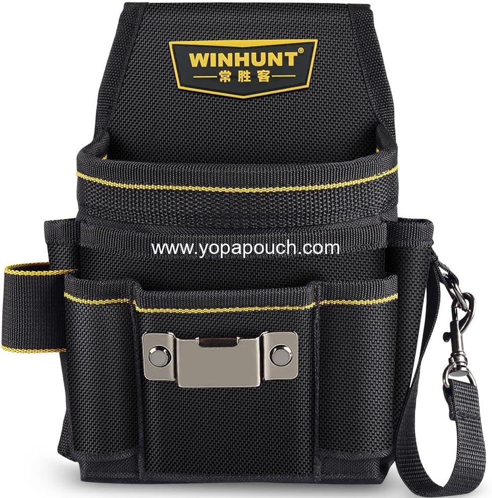 Wholesale Tool Belt Pouch with 18 Pockets and Adjustable Nylon Belt for Electrician Tools - Black, Supplier