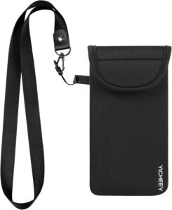 Universal Cell Phone Pouch Neoprene Phone Sleeve w/ Belt Clip Loop & Neck Lanyard Strap Compatible for iPhone 16 Pro Max Galaxy S25 Ultra S25+ S24 FE A16 A35 A55 Oneplus 13 Pixel 9 Pro XL Poco X7 Pro