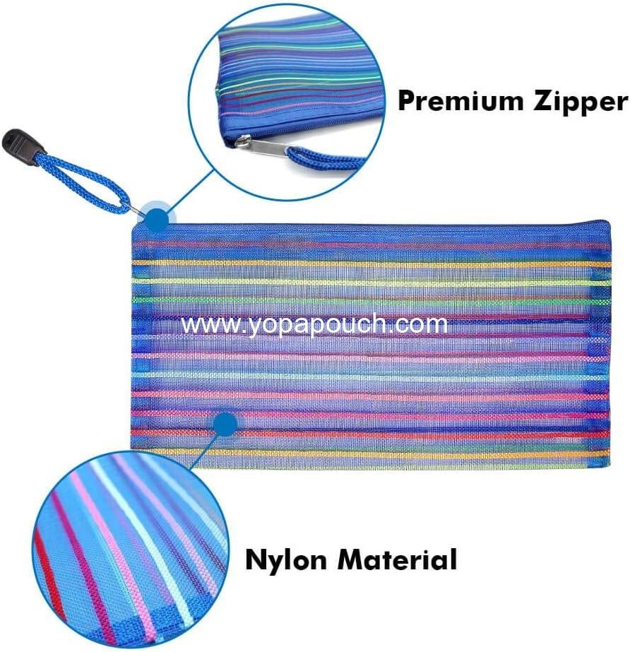 Wholesale 6 Pcs Pencil Pouch Plastic Zipper Mesh Bag for Office Pens and Cosmetics - Supplier