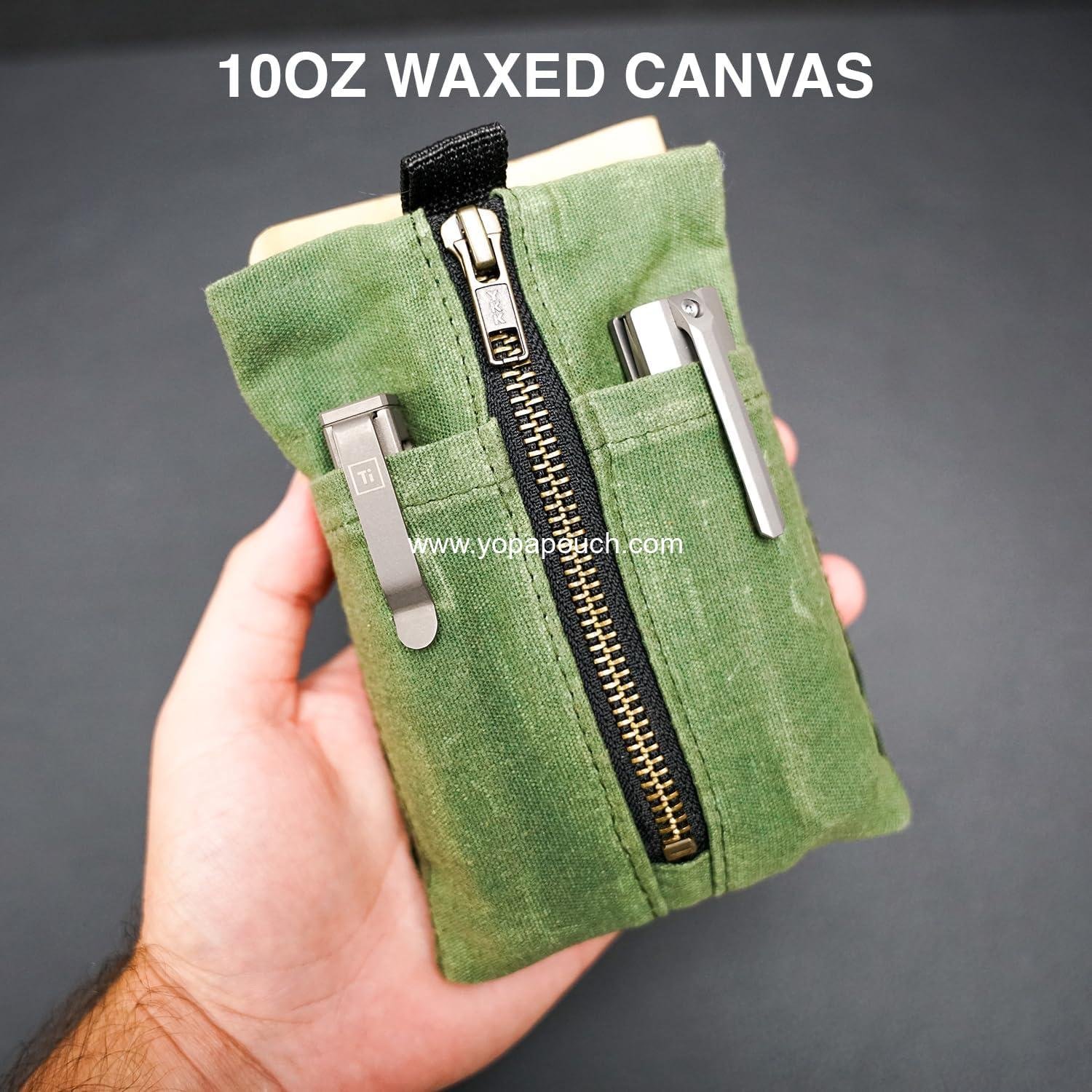 Wholesale EDC Canvas Pouch Pocket Organizer, Mighty Utility Pouch for Multitools, Small Tool Bag with Velcro, Waxed Compact Organizer - Supplier