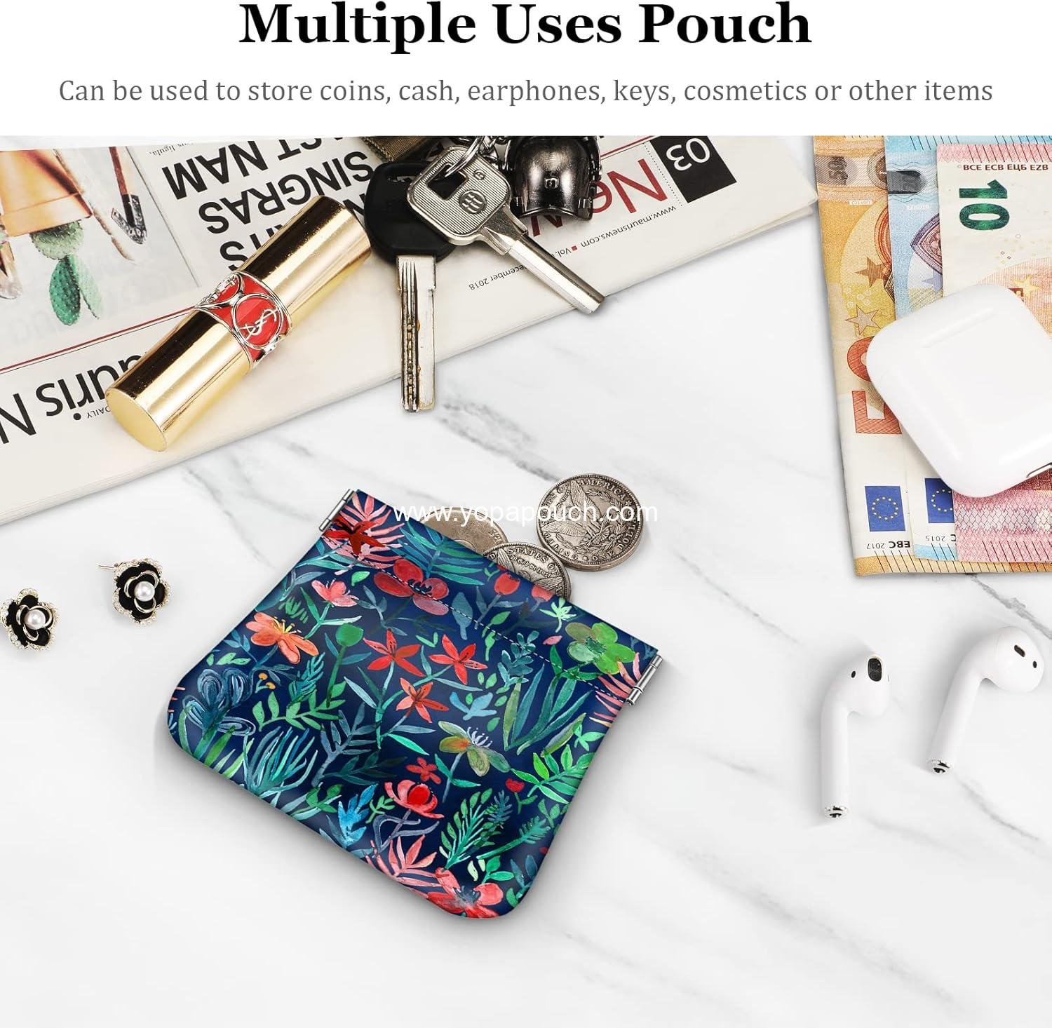 Wholesale PU Leather Coin Purse, Squeeze Change Holder for Women - OEM Supplier