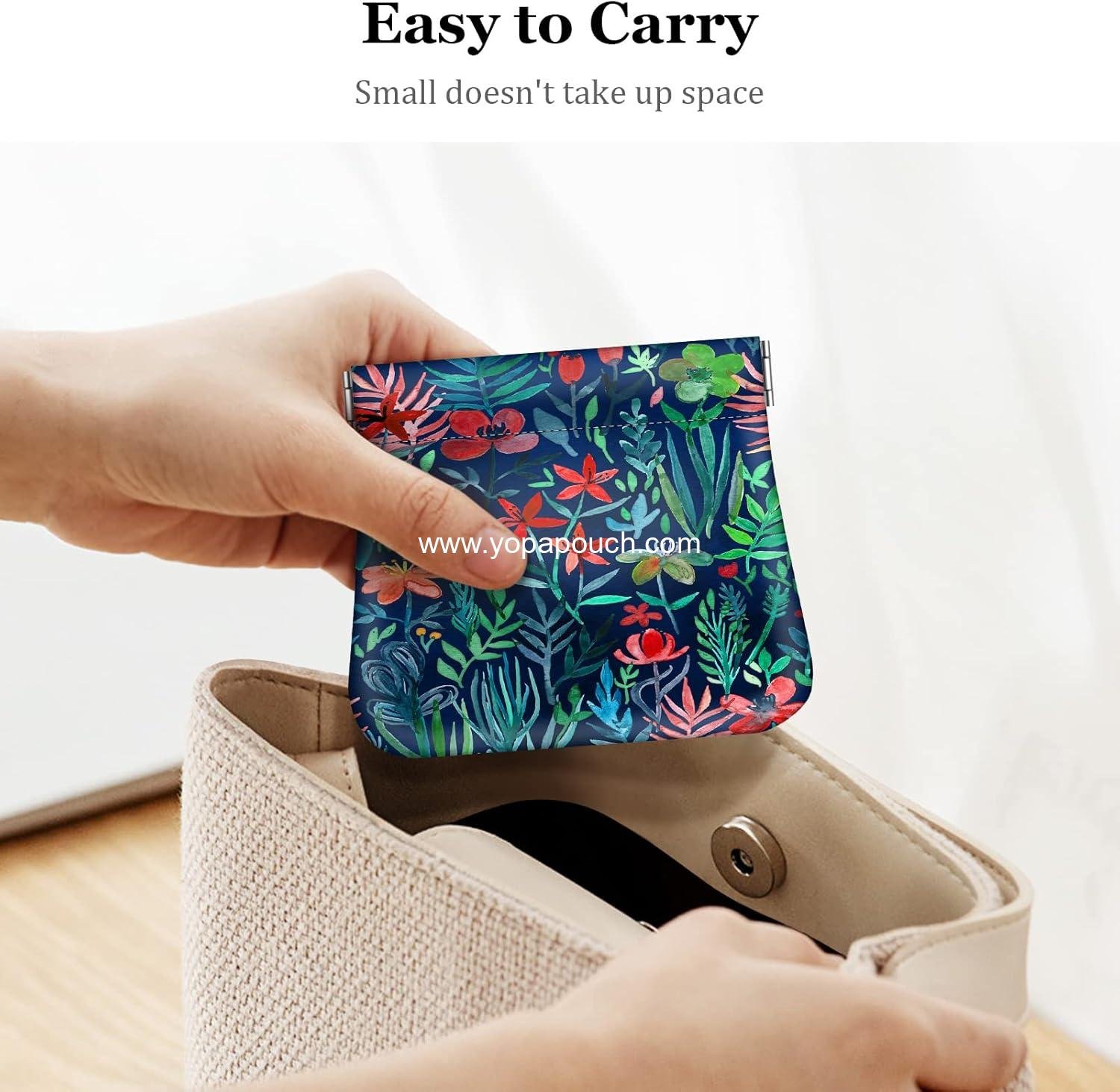 Wholesale PU Leather Coin Purse, Squeeze Change Holder for Women - OEM Supplier