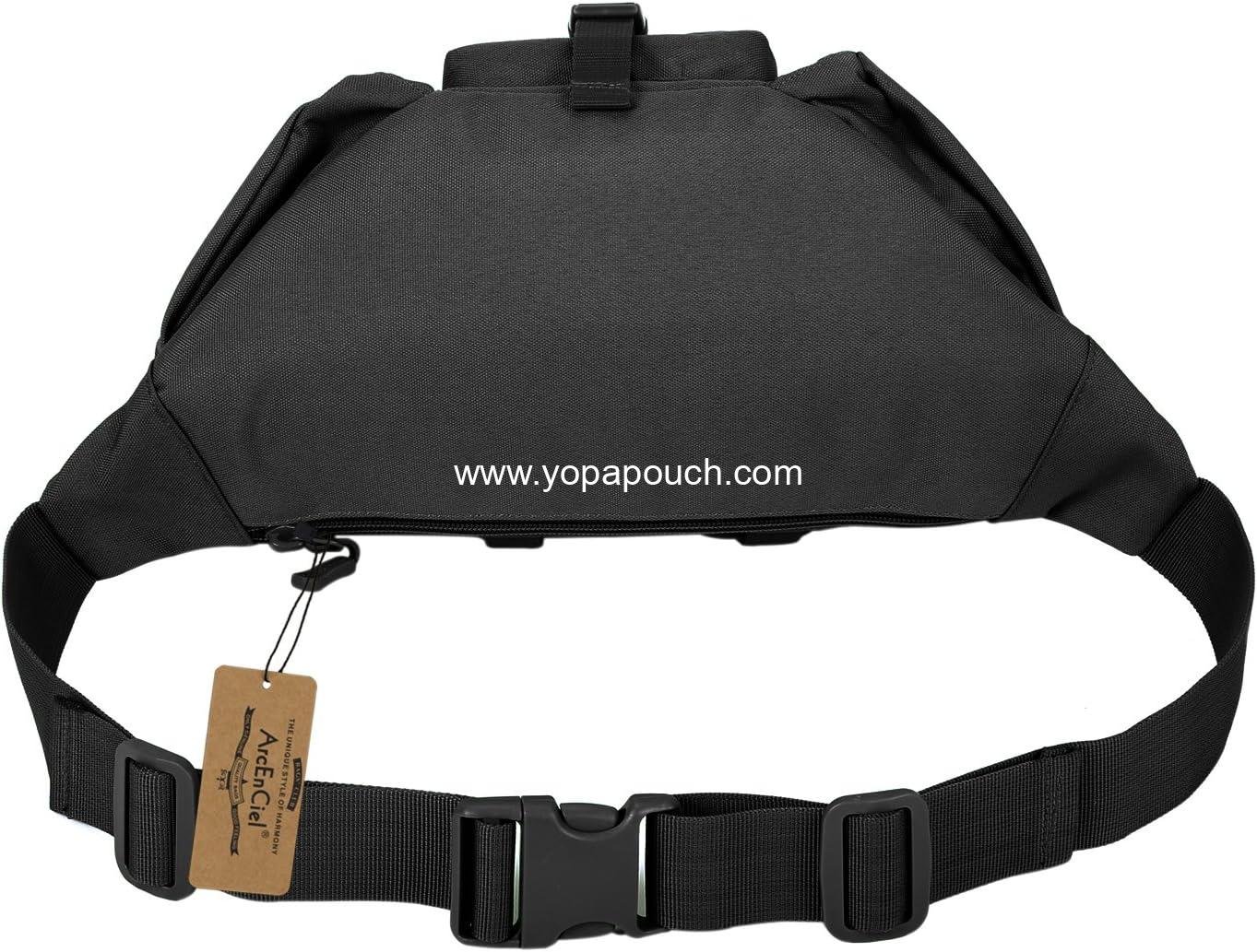 Wholesale Tactical Fanny Pack for Men and Women, Waist Bag Hip Belt for Outdoor Hiking Fishing, Bumbag with Patch (Black) - Supplier