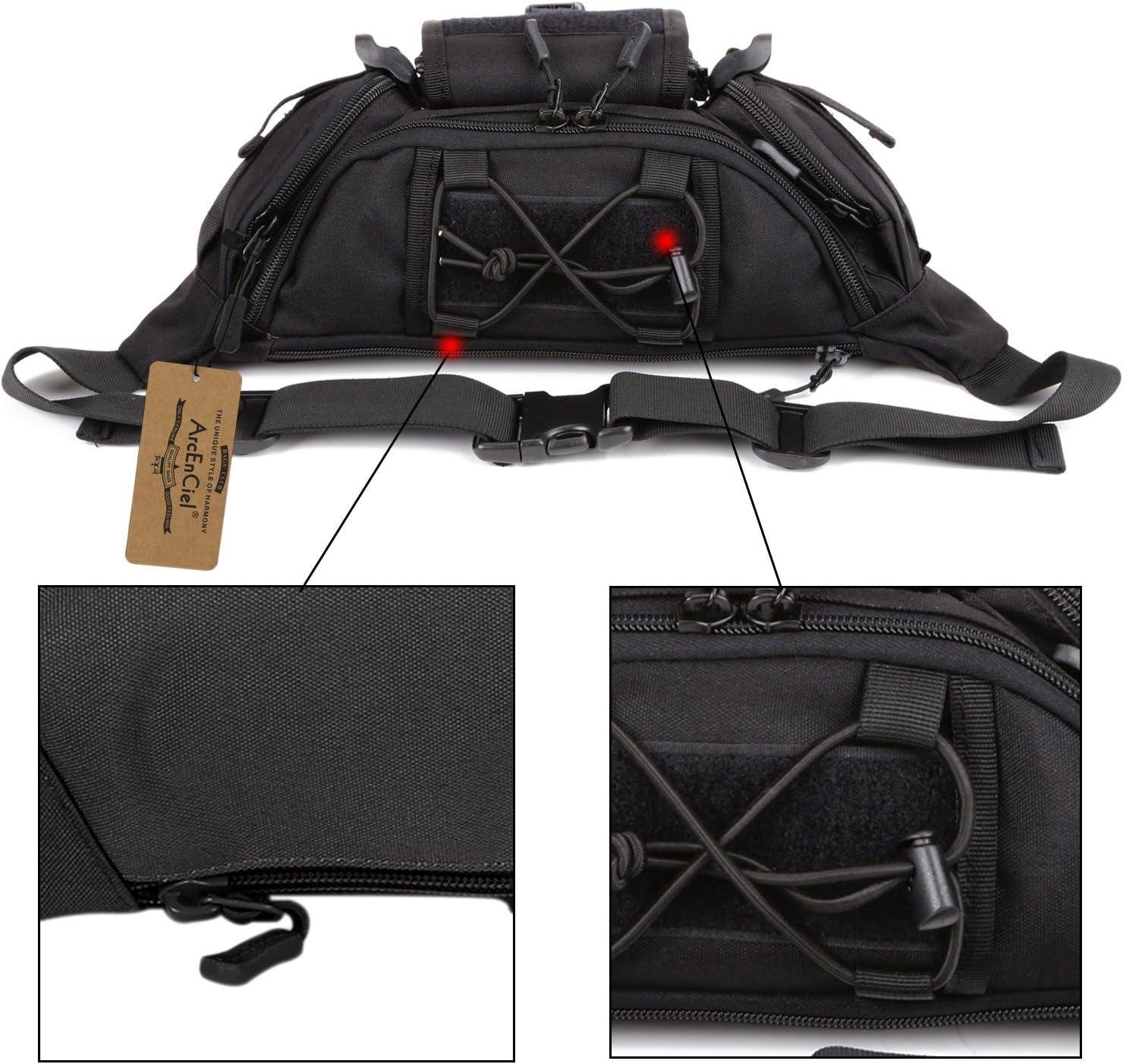 Wholesale Tactical Fanny Pack for Men and Women, Waist Bag Hip Belt for Outdoor Hiking Fishing, Bumbag with Patch (Black) - Supplier