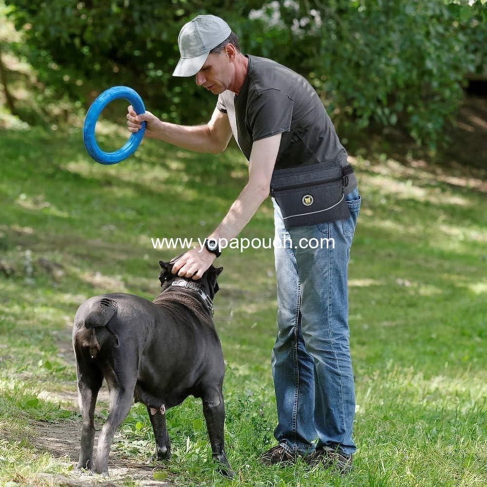 OEM Dog Treat Pouch with Magnetic Closure, 2 Zipper Pockets, Removable Inner Pocket, Padded Shoulder Strap, Ideal for Agility Training - Includes Carabiner, Supplier