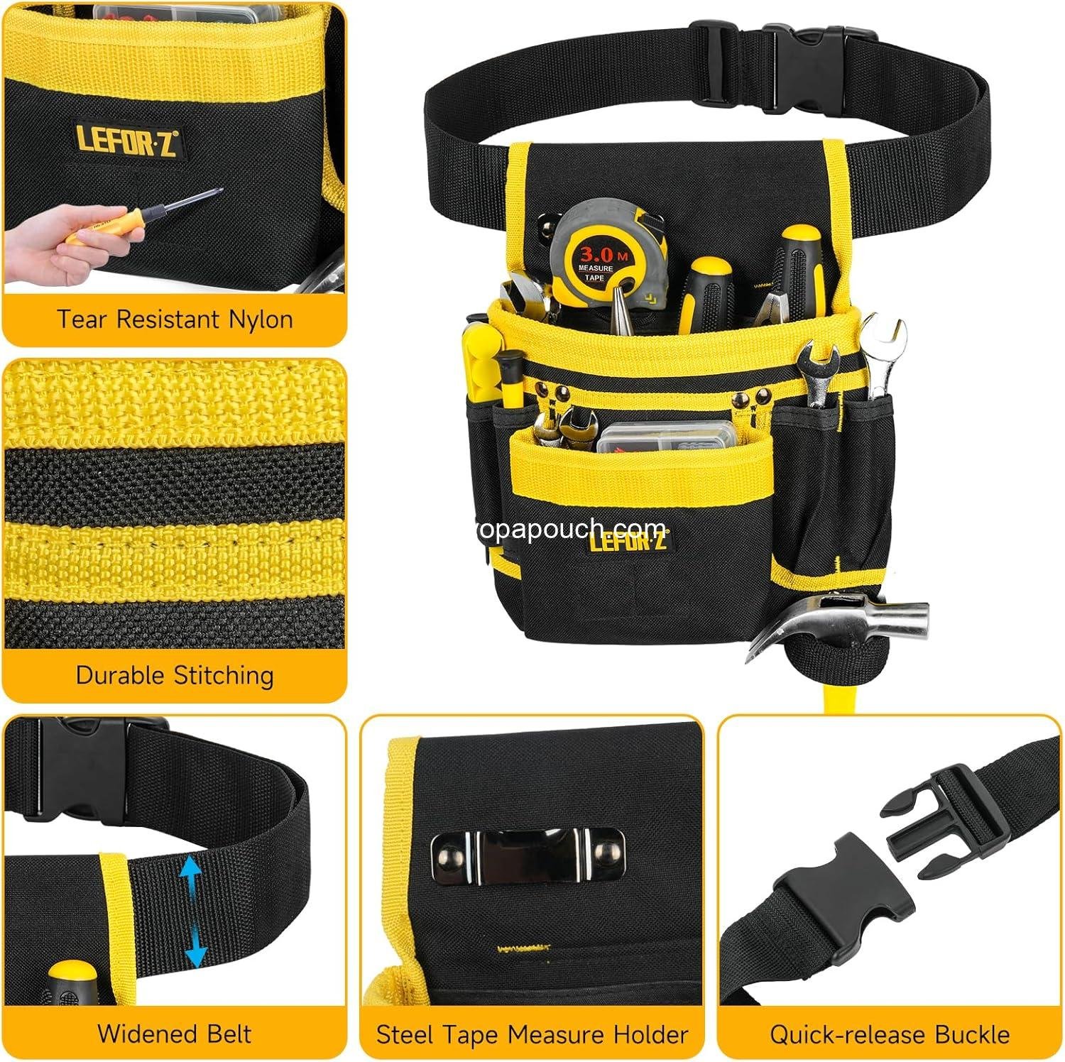 Wholesale Magnetic Tool Belt with 13 Pockets, Detachable Adjustable Pouch for Electricians, Carpenters, and Construction Workers, Utility Work Apron, Gift for Dad, Supplier