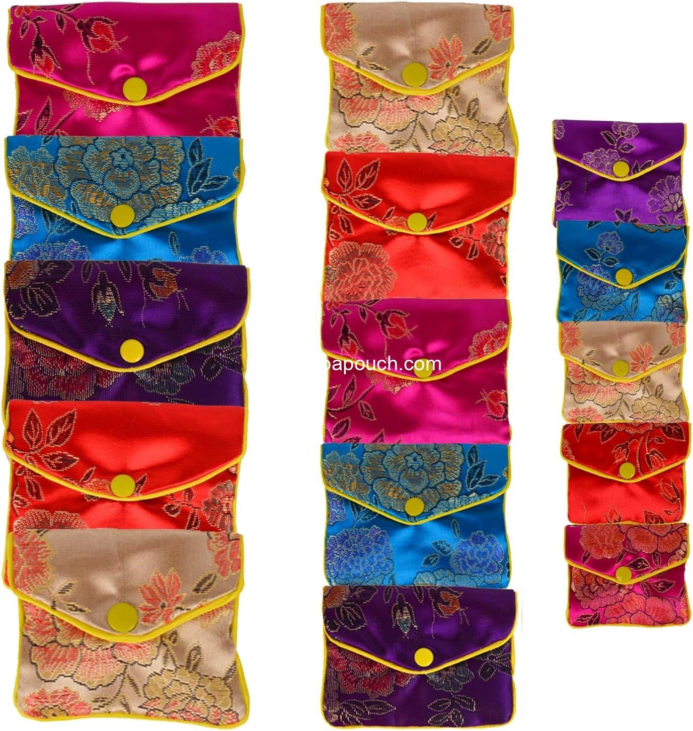 Wholesale 15 Pcs Jewelry Brocade Gift Bags Chinese Style Pouches Mix Colors - Supplier