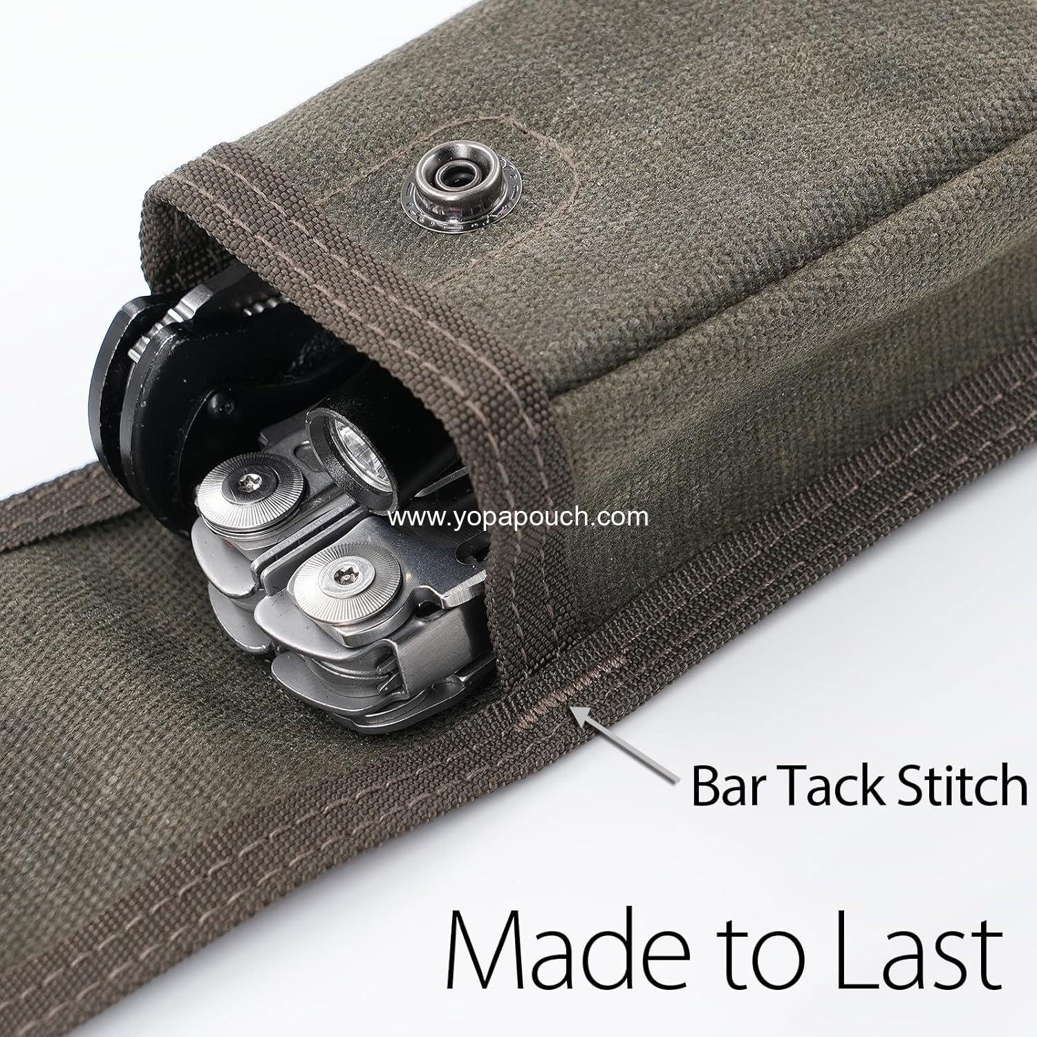 Wholesale Small Compact EDC Belt Pouch for Men and Women, Holster with Belt Loop for Hiking, Fishing, Camping, Snap Closure, Classic Waxed Canvas - Supplier
