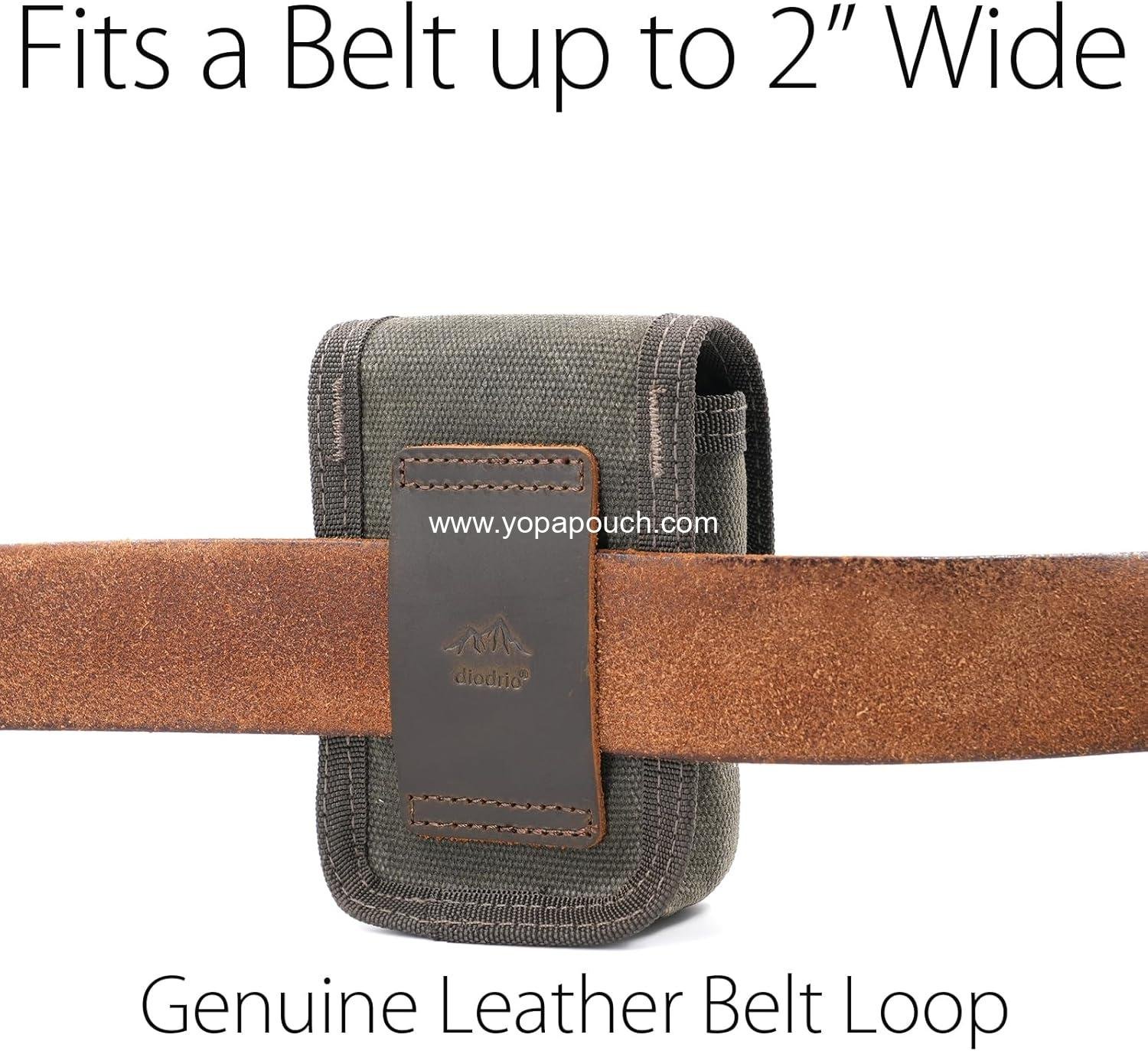 Wholesale Small Compact EDC Belt Pouch for Men and Women, Holster with Belt Loop for Hiking, Fishing, Camping, Snap Closure, Classic Waxed Canvas - Supplier