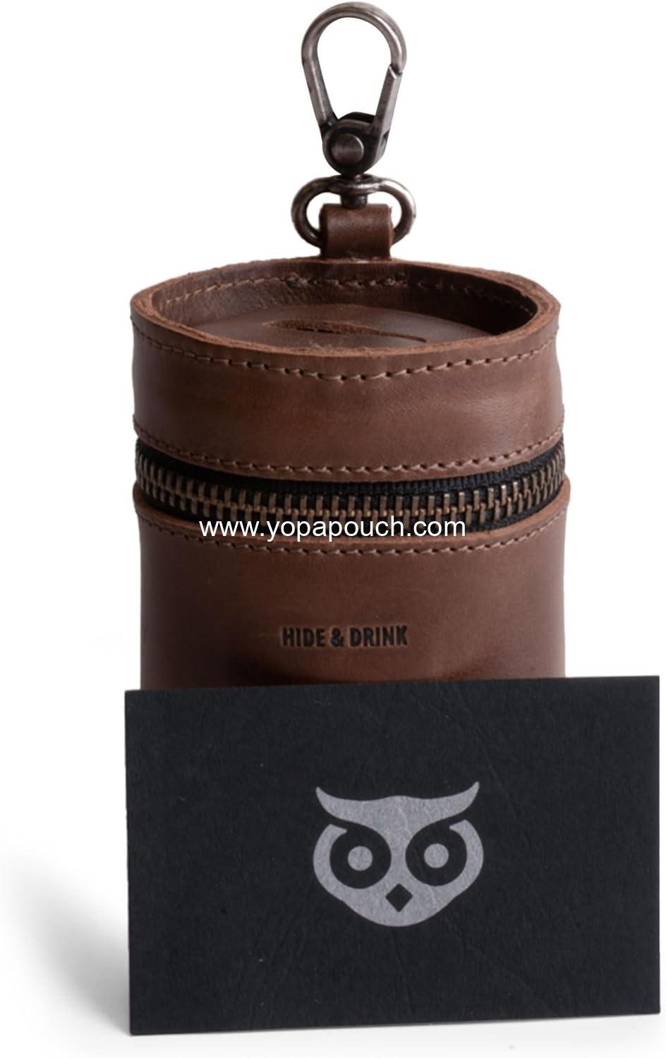 Wholesale Genuine Leather Coin Pouch Piggy Bank Cash Holder Organizer Coin Purse for Men & Women Money Saving Box Small Wallet for Coins Zippered Case Manufacturer