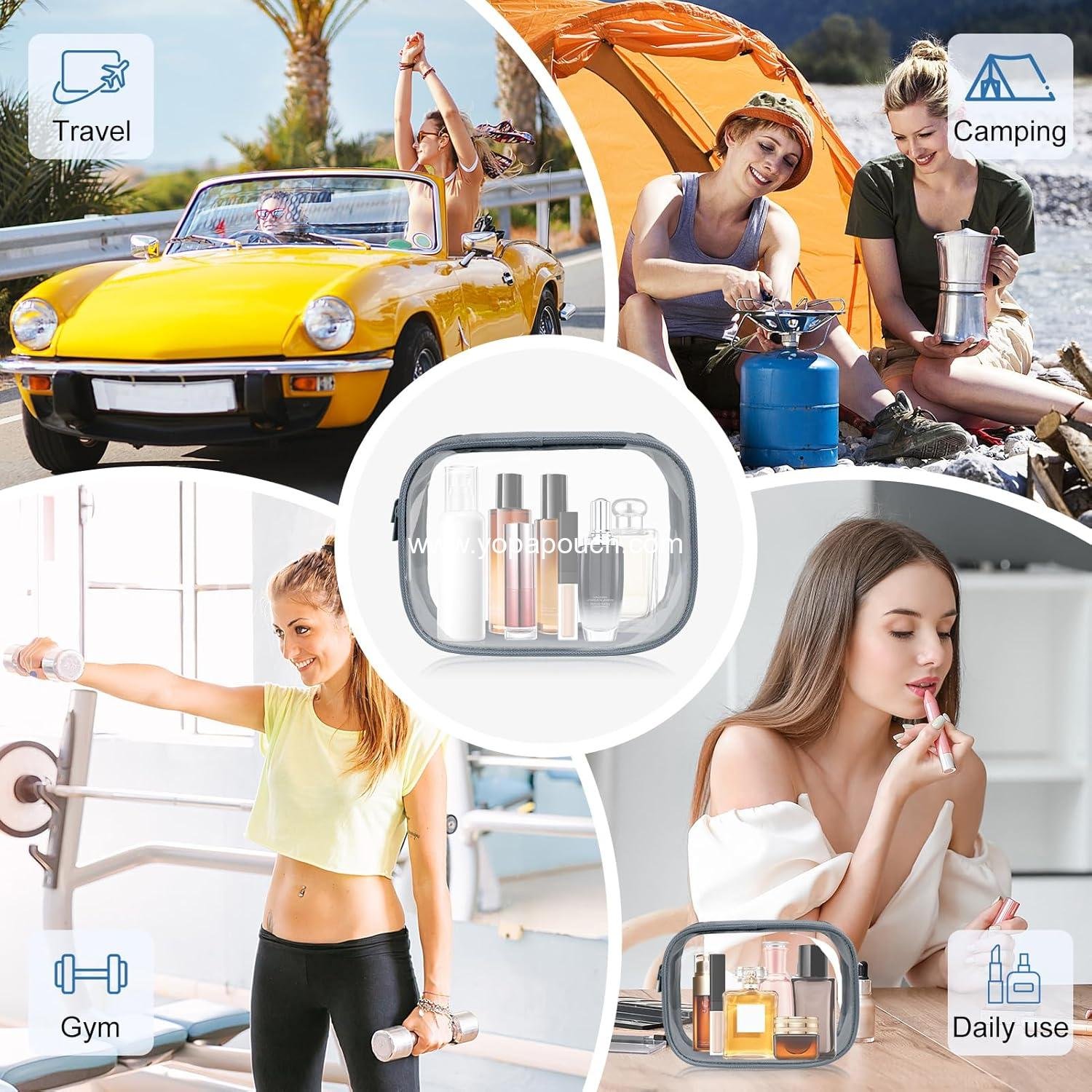 Wholesale TSA Approved Clear Toiletry Bag, 1 Pack Quart Size 3-1-1 Liquids Pouch for Travel, Transparent Makeup & Cosmetic Organizer for Men and Women, Manufacturer