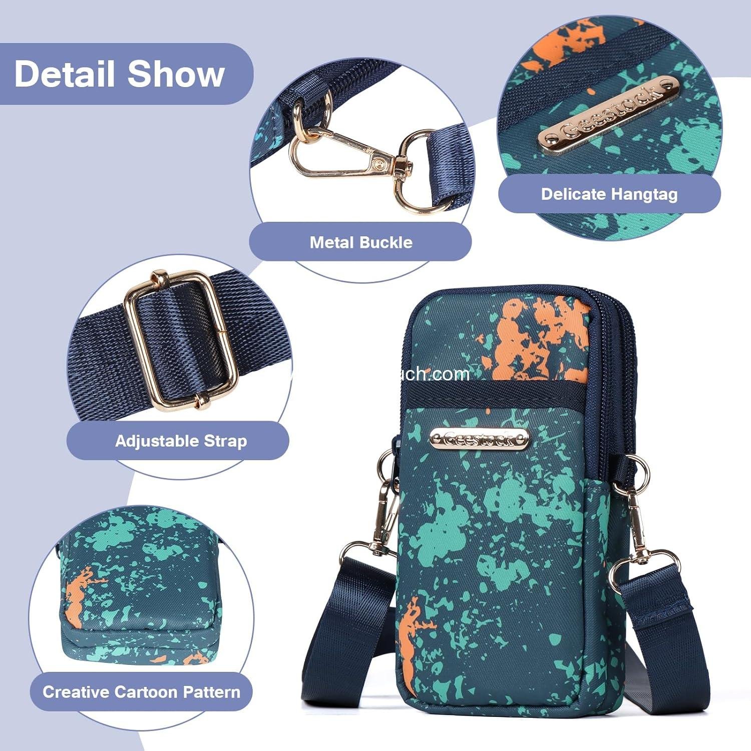 Wholesale Crossbody Mini Cell Phone Purses for Women, Adjustable Shoulder Phone Holder Arm Band Pouch, 6.5 x 4.5 inches, Supplier