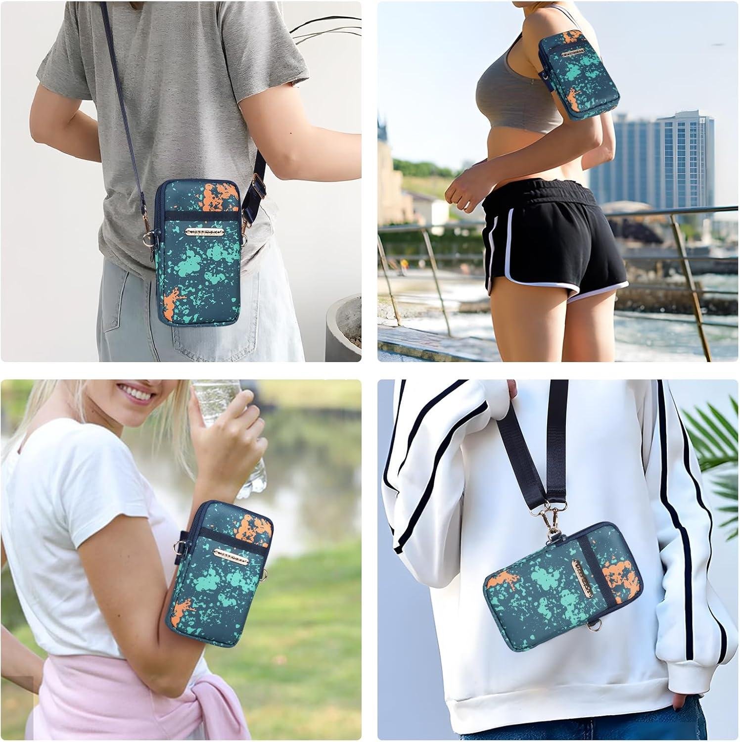 Wholesale Crossbody Mini Cell Phone Purses for Women, Adjustable Shoulder Phone Holder Arm Band Pouch, 6.5 x 4.5 inches, Supplier