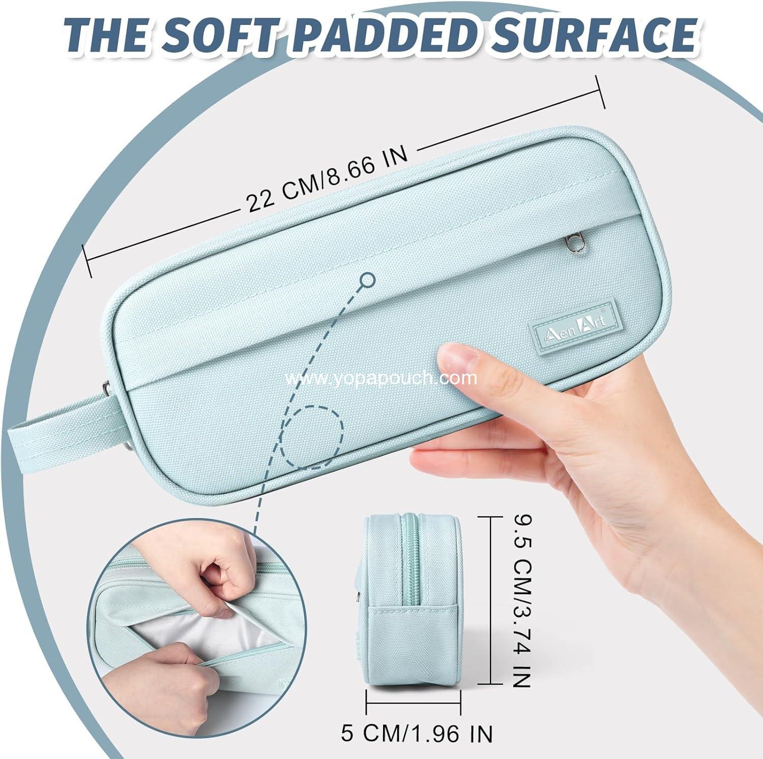 Wholesale Large Capacity Pencil Case, Zipper Pencil Box with Easy Grip Handle & Loop for School, Teens, Men, Women (Green) - Supplier