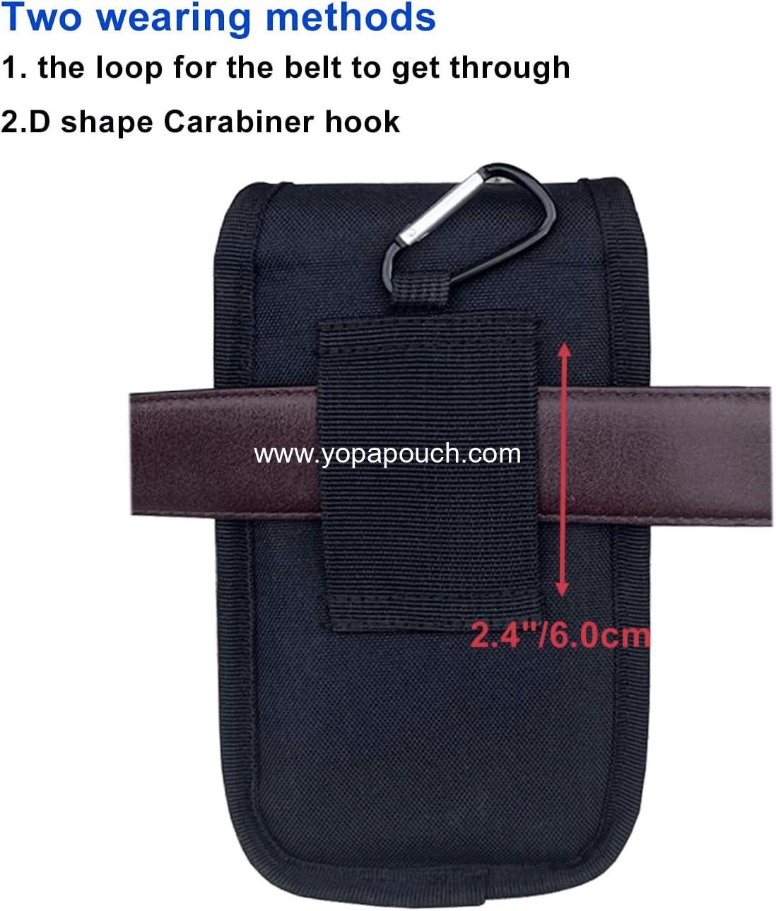 Wholesale Multi-Purpose Tactical Belt Pouch for Men, Dual Phone Case for Two Phones, Waist Pocket Holster for Work, Hiking, Camping, Barbecue, Rescue - Black, Manufacturer