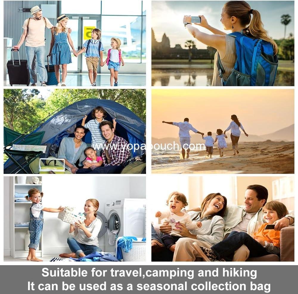 Wholesale Compression Bags - 12 Pack Space Saver Travel Essentials No Vacuum Needed Storage Organizers (Transparent) Manufacturer