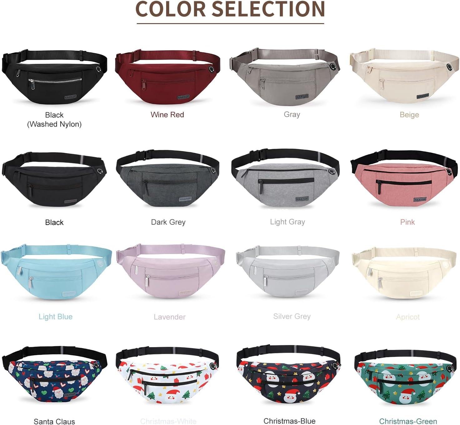 Wholesale Large Crossbody Fanny Pack with 4 Zipper Pockets for Sports, Workouts, Traveling, and Running - Hands-Free Waist Pack for All Phones, Casual Use, Supplier