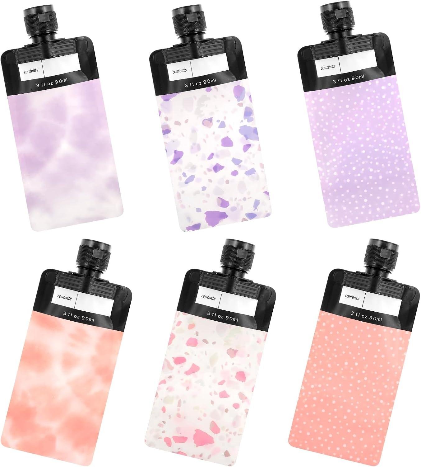 Wholesale 6 Pcs Travel Pouches for Toiletries, 3 oz Leak Proof Empty Squeeze Bottles TSA Approved Refillable for Liquids, Shampoo, Conditioner Travel Accessories Supplier
