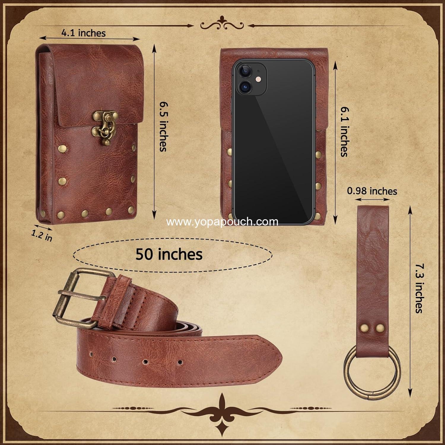 Wholesale Renaissance Belt Pouch Waist Bag Skirt Hike Medieval Costume Accessories for Halloween Supplier