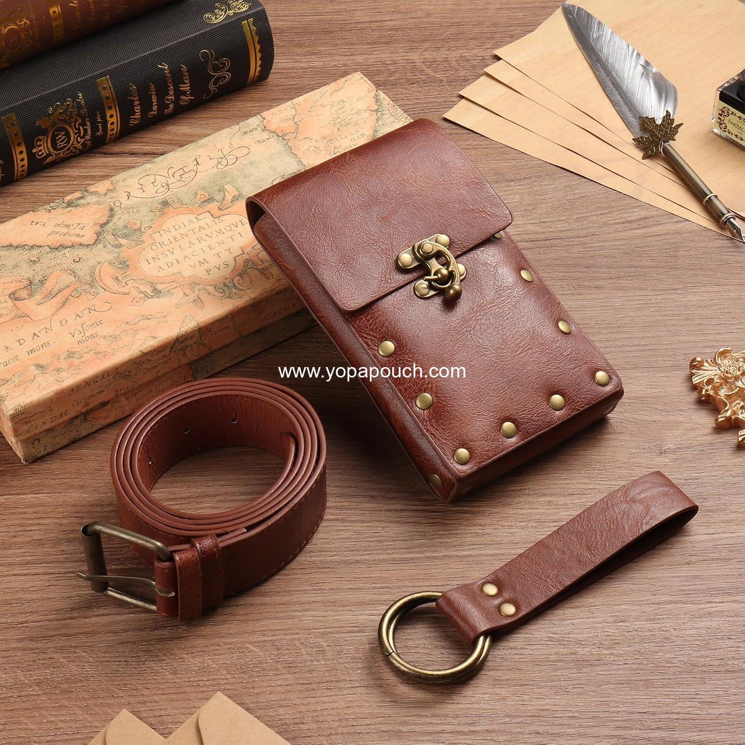 Wholesale Renaissance Belt Pouch Waist Bag Skirt Hike Medieval Costume Accessories for Halloween Supplier