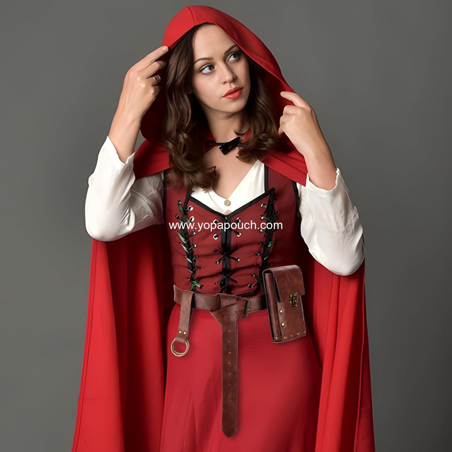 Wholesale Renaissance Belt Pouch Waist Bag Skirt Hike Medieval Costume Accessories for Halloween Supplier