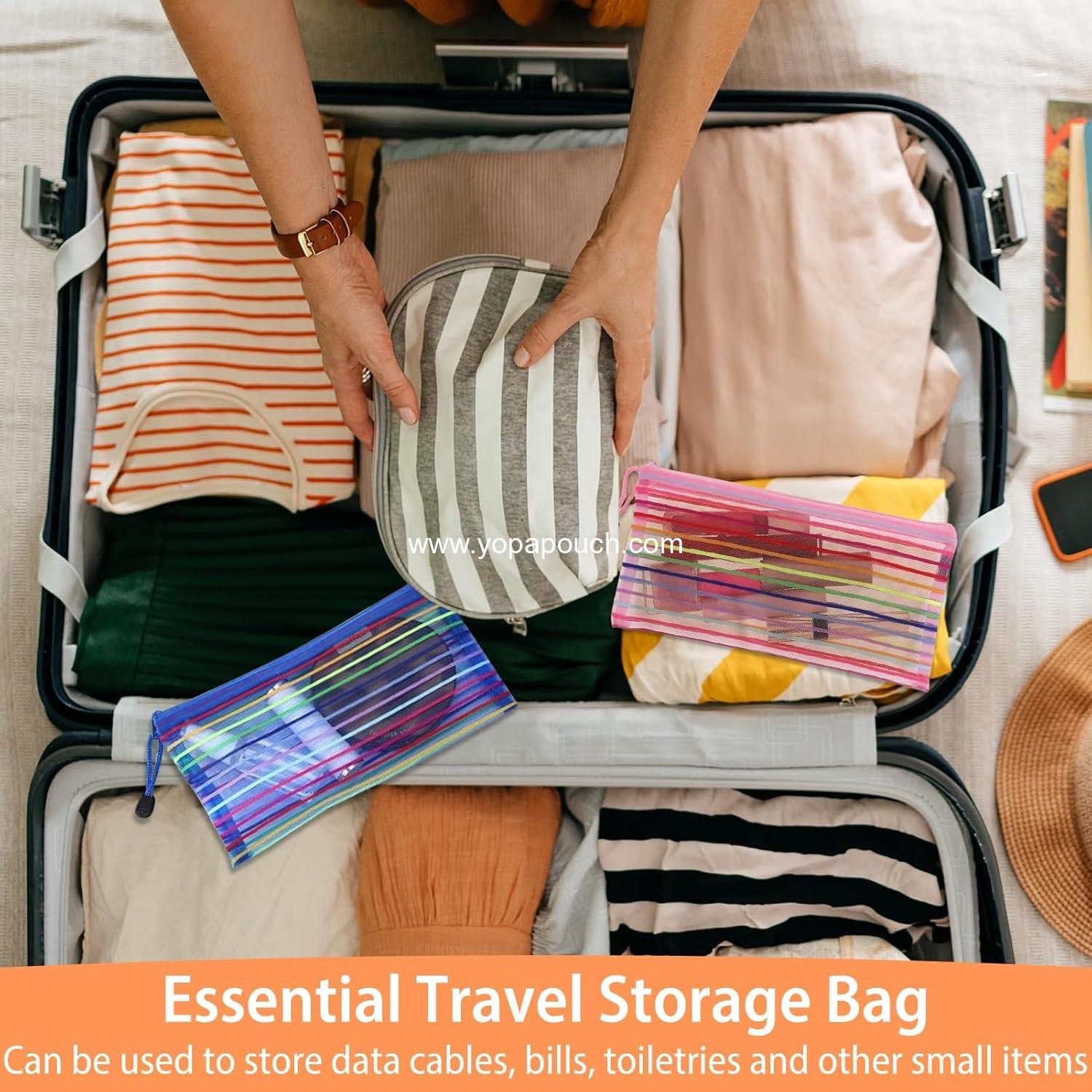 Wholesale 40 Pack Mesh Zipper Pouch Bags, 10 Color Small Pencil and Makeup Bags for Bulk Storage, Organizing Home and Office Supplies - Manufacturer