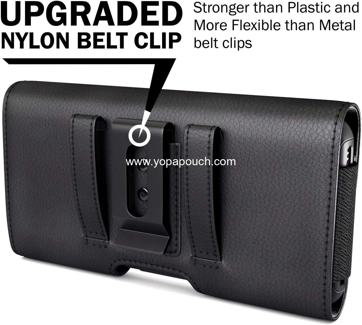 Wholesale Case for Large iPhone Plus, Pro Max 16 15 14 13 12 11, Samsung Galaxy S25+ S24+ S23+ S22+ S21+, Cell Phone Belt Holster Clip with ID Card Holder Pouch, Fits Otterbox Case - Black, Supplier