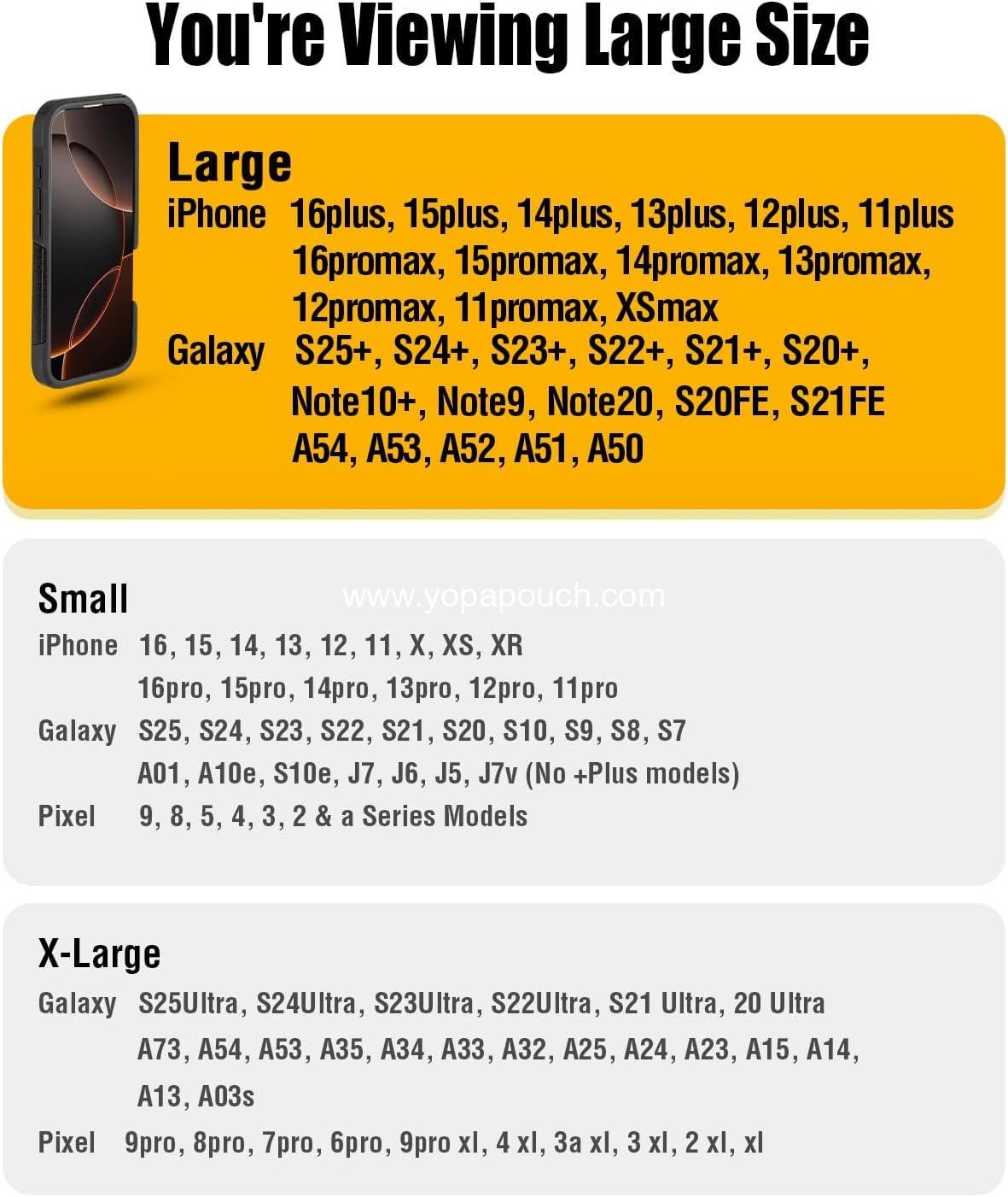 Wholesale Case for Large iPhone Plus, Pro Max 16 15 14 13 12 11, Samsung Galaxy S25+ S24+ S23+ S22+ S21+, Cell Phone Belt Holster Clip with ID Card Holder Pouch, Fits Otterbox Case - Black, Supplier