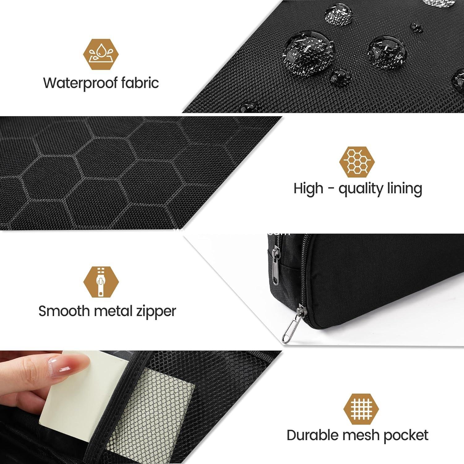 Wholesale Large Capacity 2 Compartment Pencil Case for Boys and Girls, Oxford Cloth Pen Pouch for Teens, Back to School Supplies (Black) Supplier