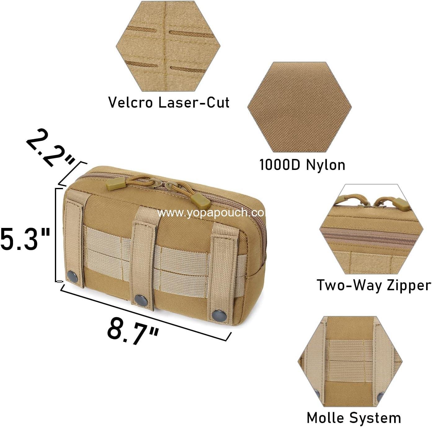 Wholesale Tactical Molle Horizontal Admin Pouch Multi-Purpose Laser-Cut EDC Tool Bag - Manufacturer