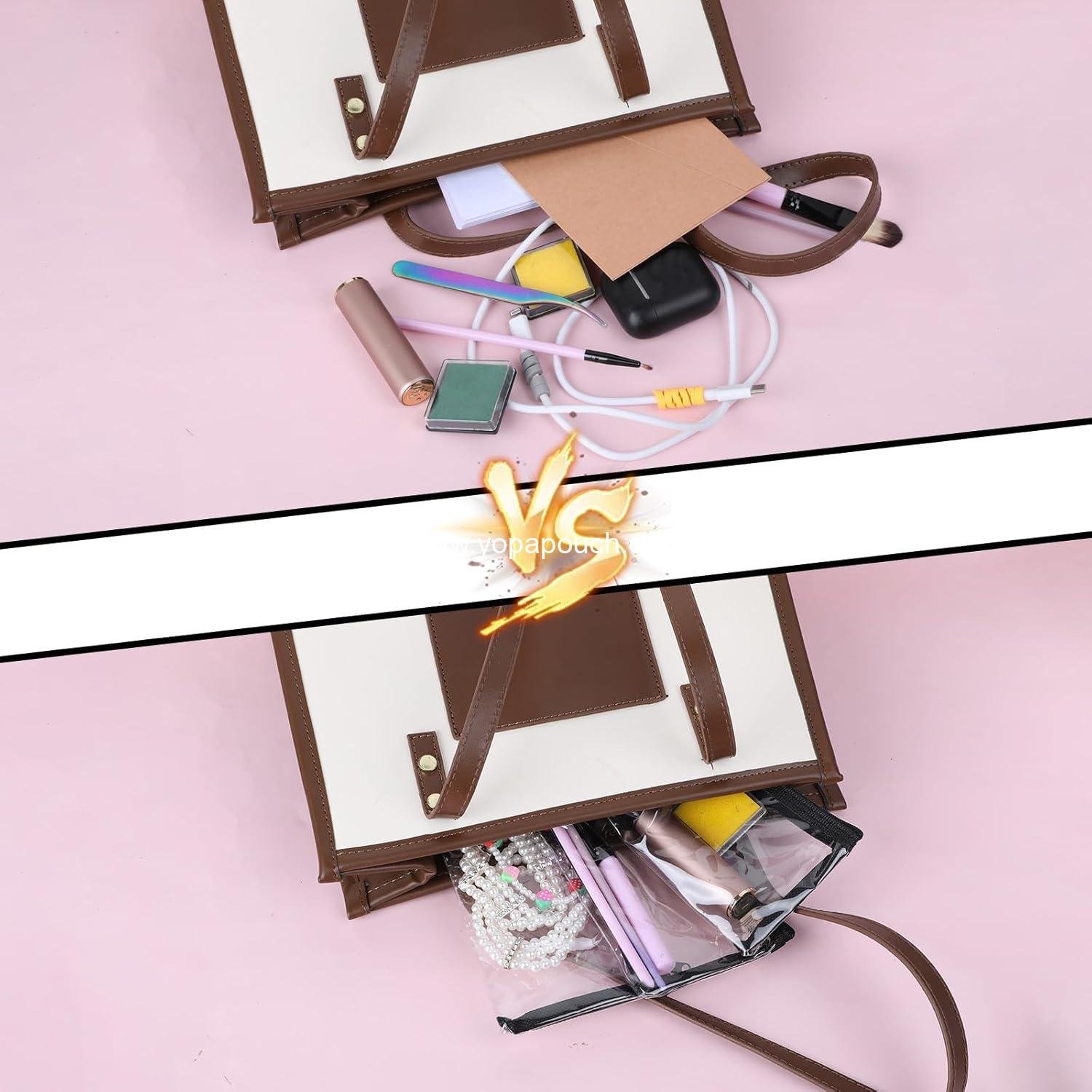 Wholesale 5 Pcs Small Clear Makeup Pouches Waterproof Cosmetic Bags with Zipper Portable Travel Organizer Kit for Purse Lipstick Bathroom Vacation Organizing (Black) Supplier