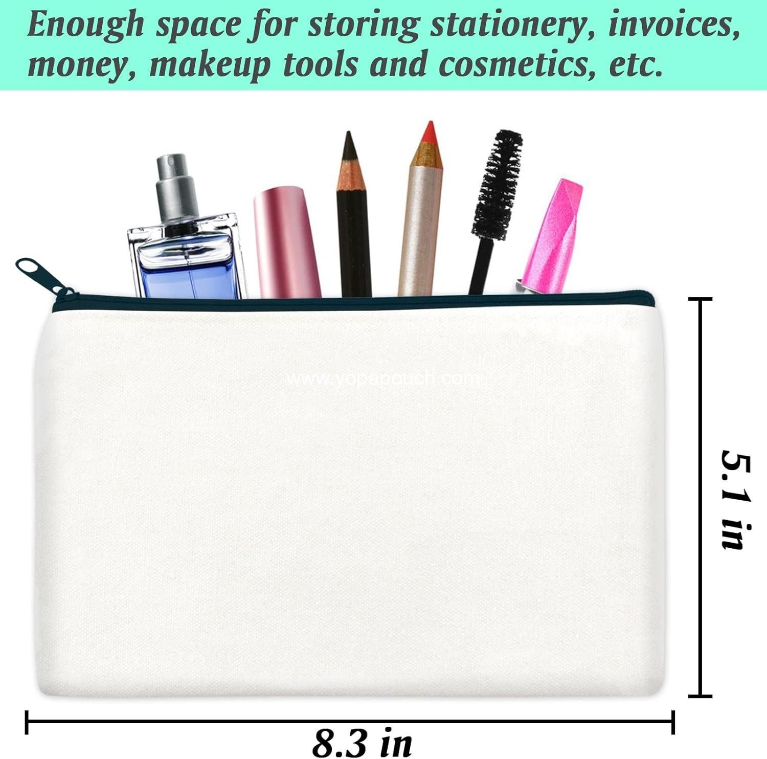 Wholesale Multi-purpose Cosmetic Bag - DIY Craft Canvas Zipper Pouch for Makeup and Toiletries, Bulk Storage 8.3 x 5 inches Supplier