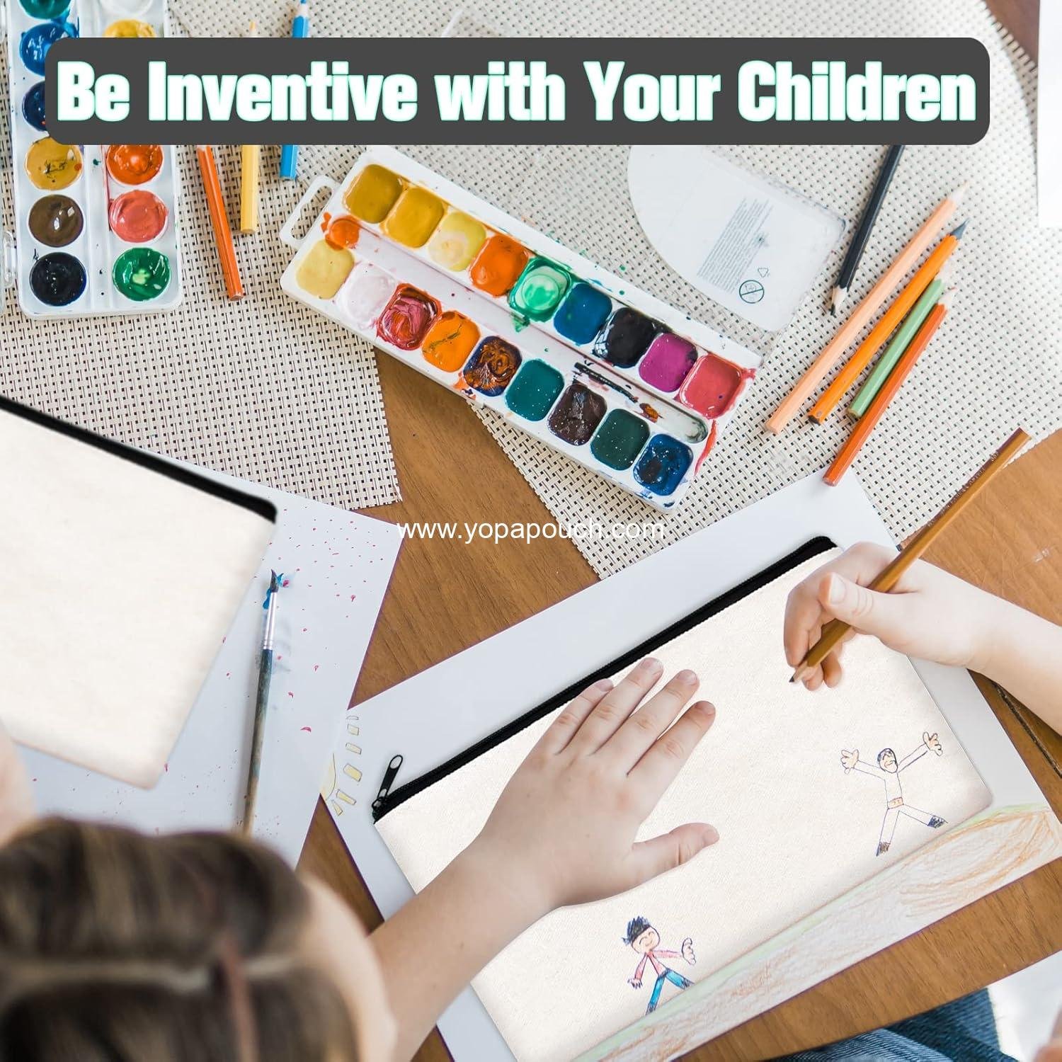 Wholesale Multi-purpose Cosmetic Bag - DIY Craft Canvas Zipper Pouch for Makeup and Toiletries, Bulk Storage 8.3 x 5 inches Supplier