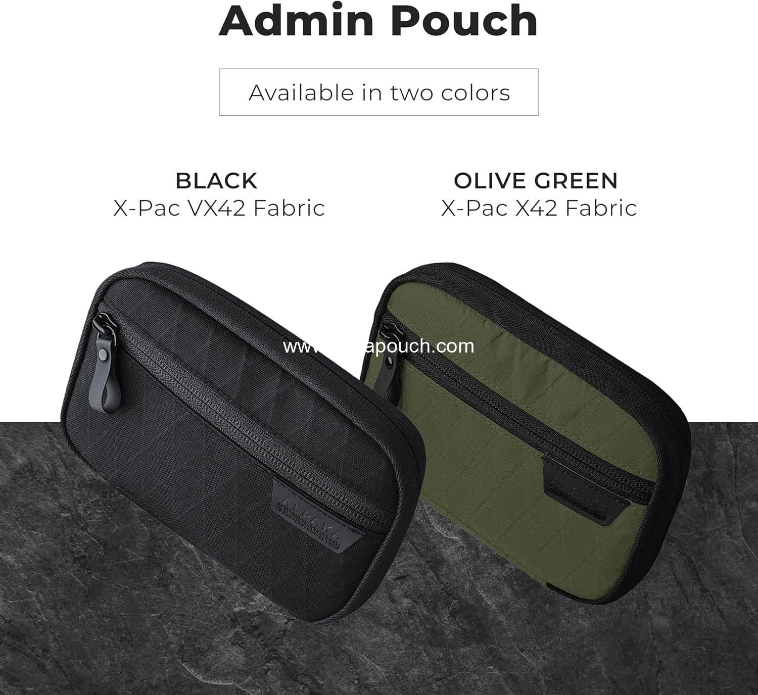 Wholesale Soft-Shell Small Pouch for Electronic Accessories and Tools - Durable, Weatherproof, UV Resistant X-Pac X42 Fabric - Olive Green - Factory