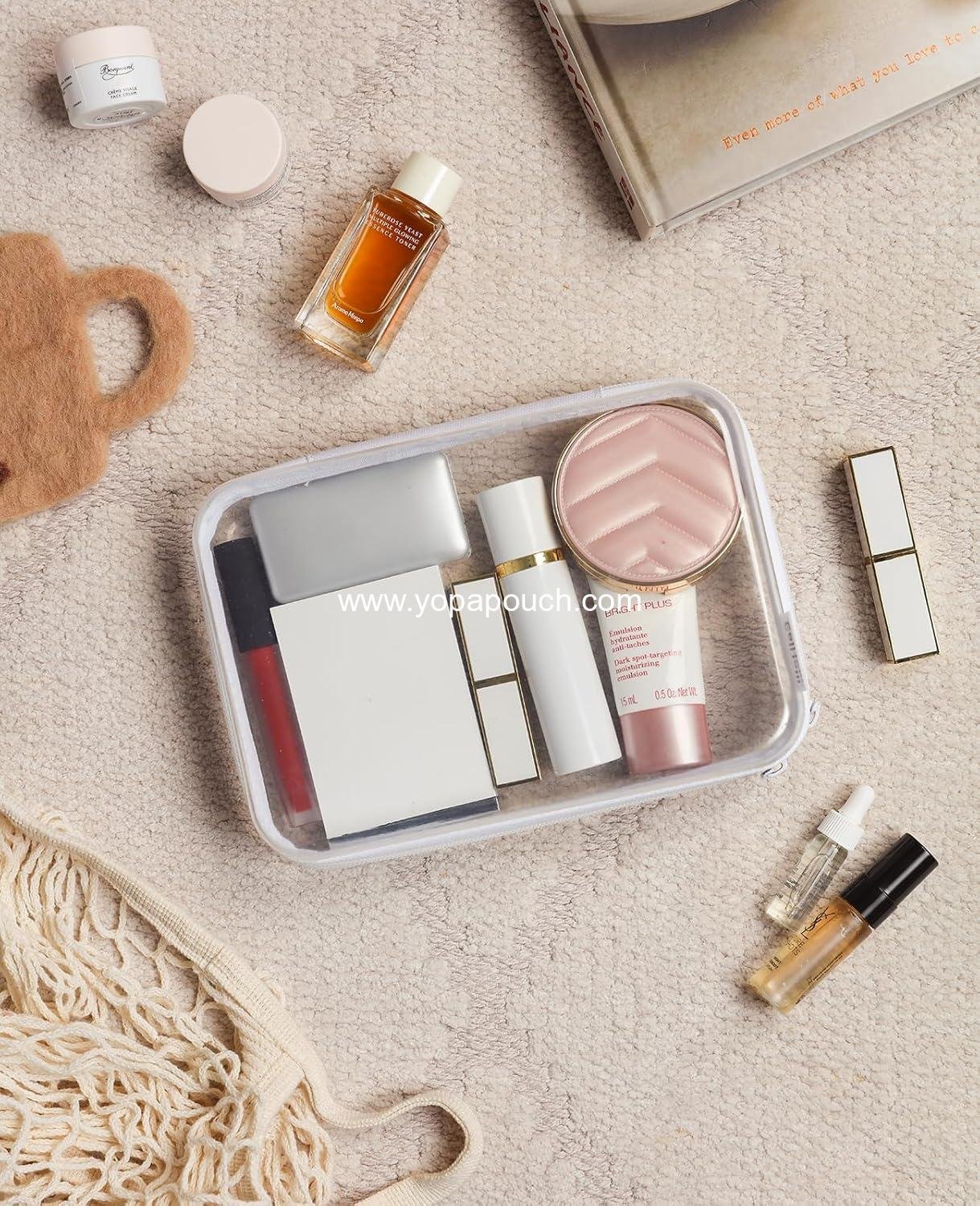 Wholesale 3PCS Clear Hard Shell Zipper Case Portable Cosmetic Bag, Diaper Bag Organizing Pouches, Kid's Toy Storage Organizer Bins, Hard Plastic Case for Halloween Thanksgiving Storage Bin Manufacturer