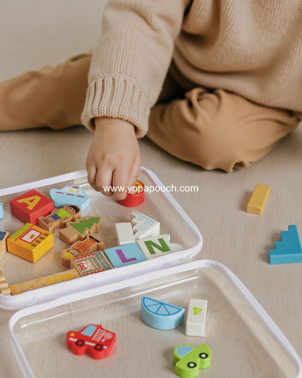 Wholesale 3PCS Clear Hard Shell Zipper Case Portable Cosmetic Bag, Diaper Bag Organizing Pouches, Kid's Toy Storage Organizer Bins, Hard Plastic Case for Halloween Thanksgiving Storage Bin Manufacturer