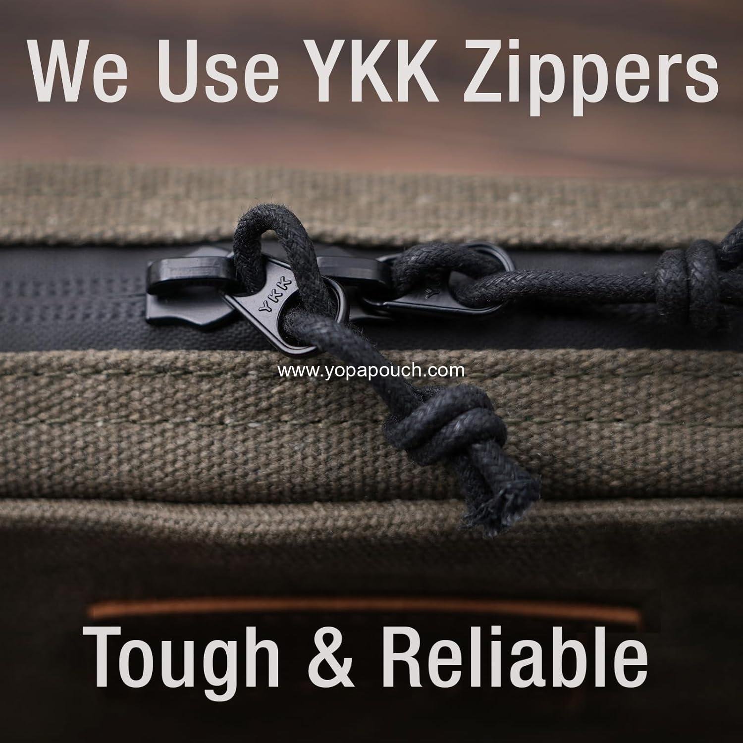 Wholesale EDC Tactical Waist Pack Pouch for Men and Women, YKK Zippers, Water Resistant Waxed Canvas, Olive, Size M, Supplier