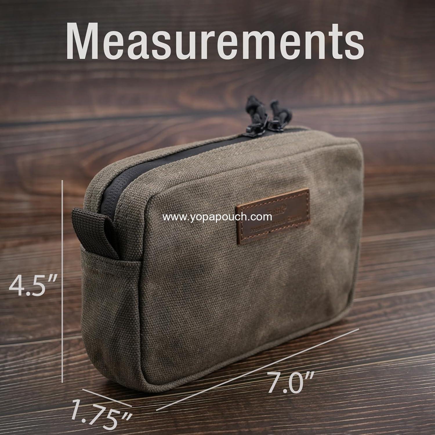 Wholesale EDC Tactical Waist Pack Pouch for Men and Women, YKK Zippers, Water Resistant Waxed Canvas, Olive, Size M, Supplier