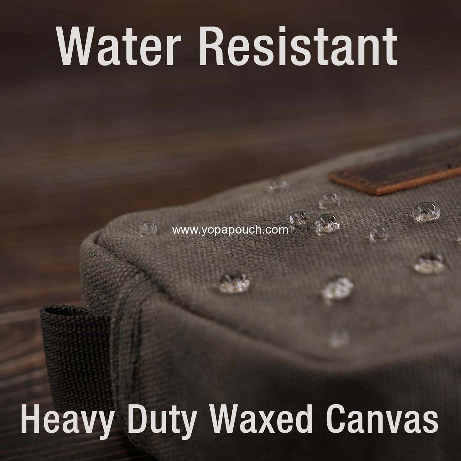 Wholesale EDC Tactical Waist Pack Pouch for Men and Women, YKK Zippers, Water Resistant Waxed Canvas, Olive, Size M, Supplier