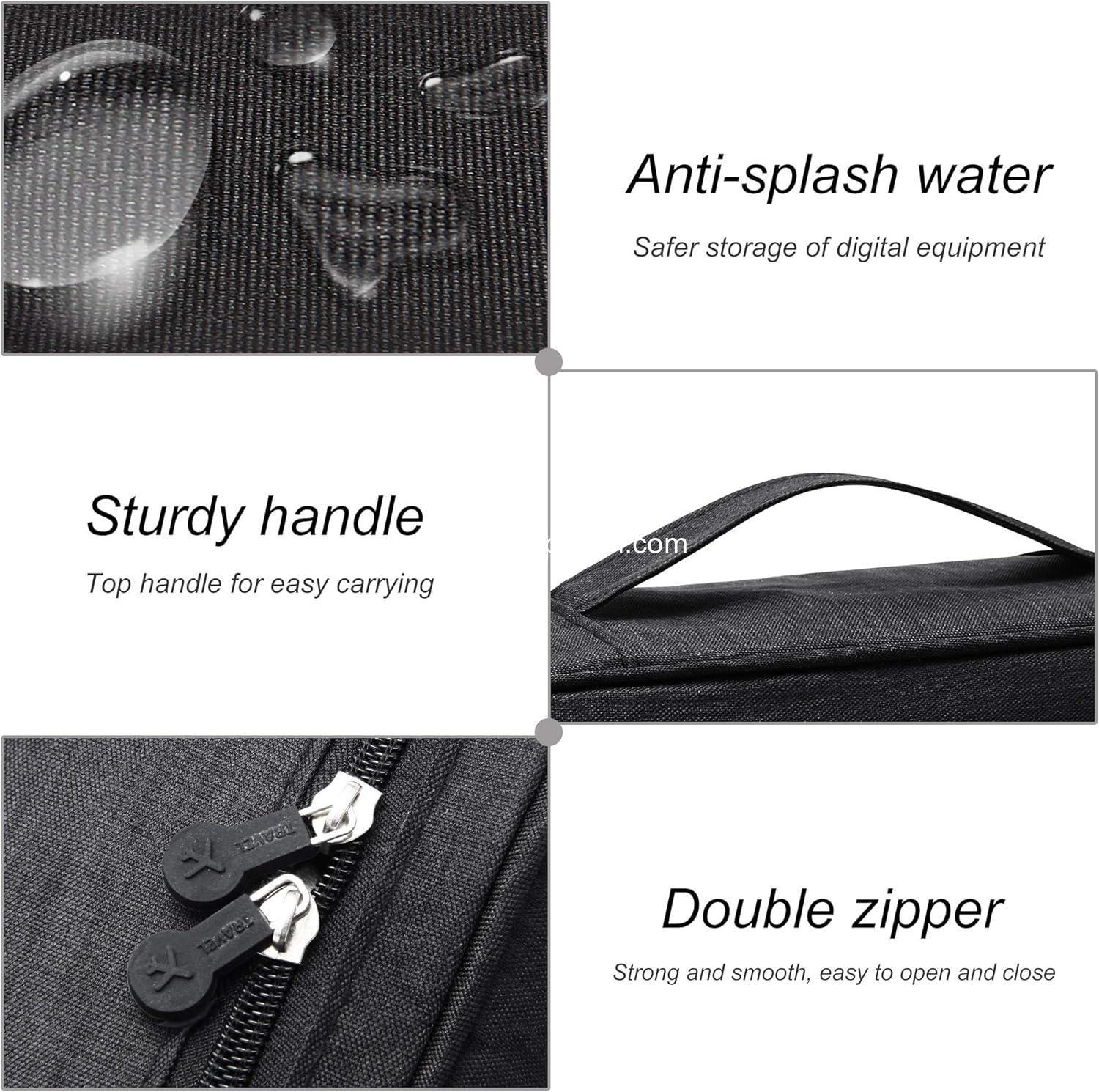 Wholesale Universal Cable Organizer Bag - Waterproof Electronics Accessories Storage Case for Charger, Phone, USB, SD Card, Hard Drives, Power Bank, and Cords - Manufacturer