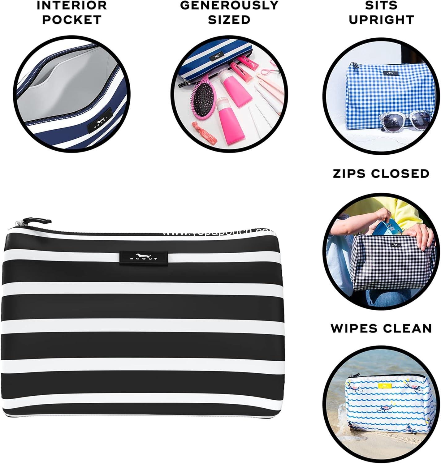 Wholesale Water-Resistant Toiletry Bag – Makeup and Cosmetic Organizer, Fits Full-Size Items, Inner Pocket, Zips Closed, Supplier