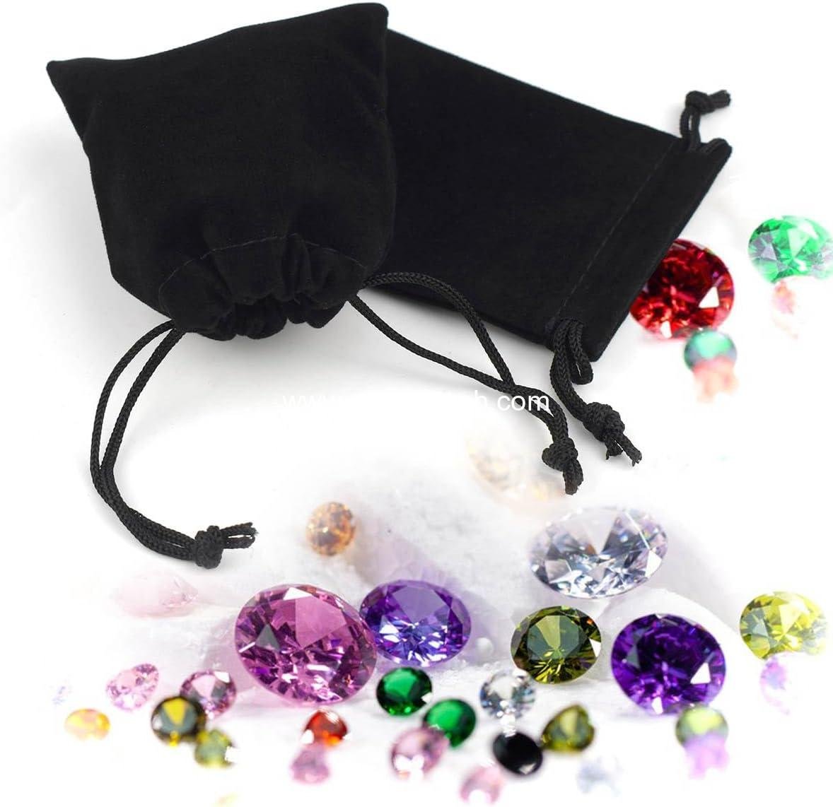Wholesale 10 Velvet Drawstring Jewelry Pouches - Gift Bags for Wedding Favors, Candy, Christmas - Small Black Cloth Bags - Supplier