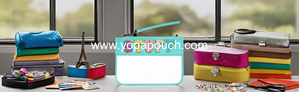 Wholesale Clear Makeup Letter Bag, Chenille Zip Pouch for Multi-purpose Use, Nylon Cosmetic Bag for Travel, Gym, Beach - Green-Stuff Supplier